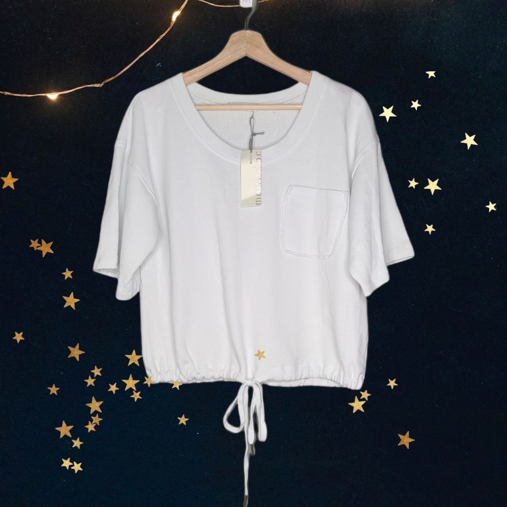 Mododoc Short Sleeve SweatShirt Top Glacier Blue Small